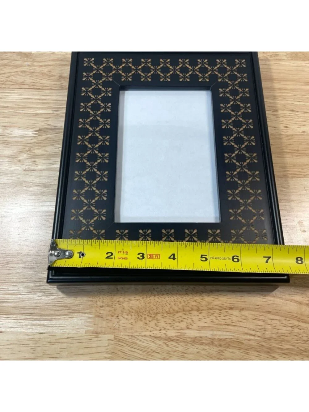 Vintage Rare Woods Mosaic Pattern Picture Frame 4x6 Black